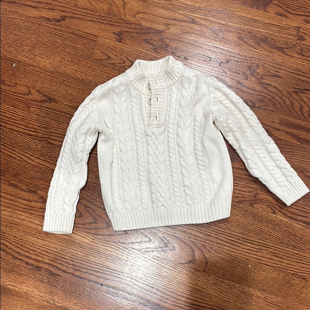 Gymboree. Cream Cable Knit Sweater